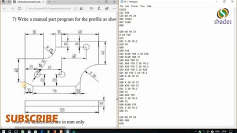 sample cnc program mill